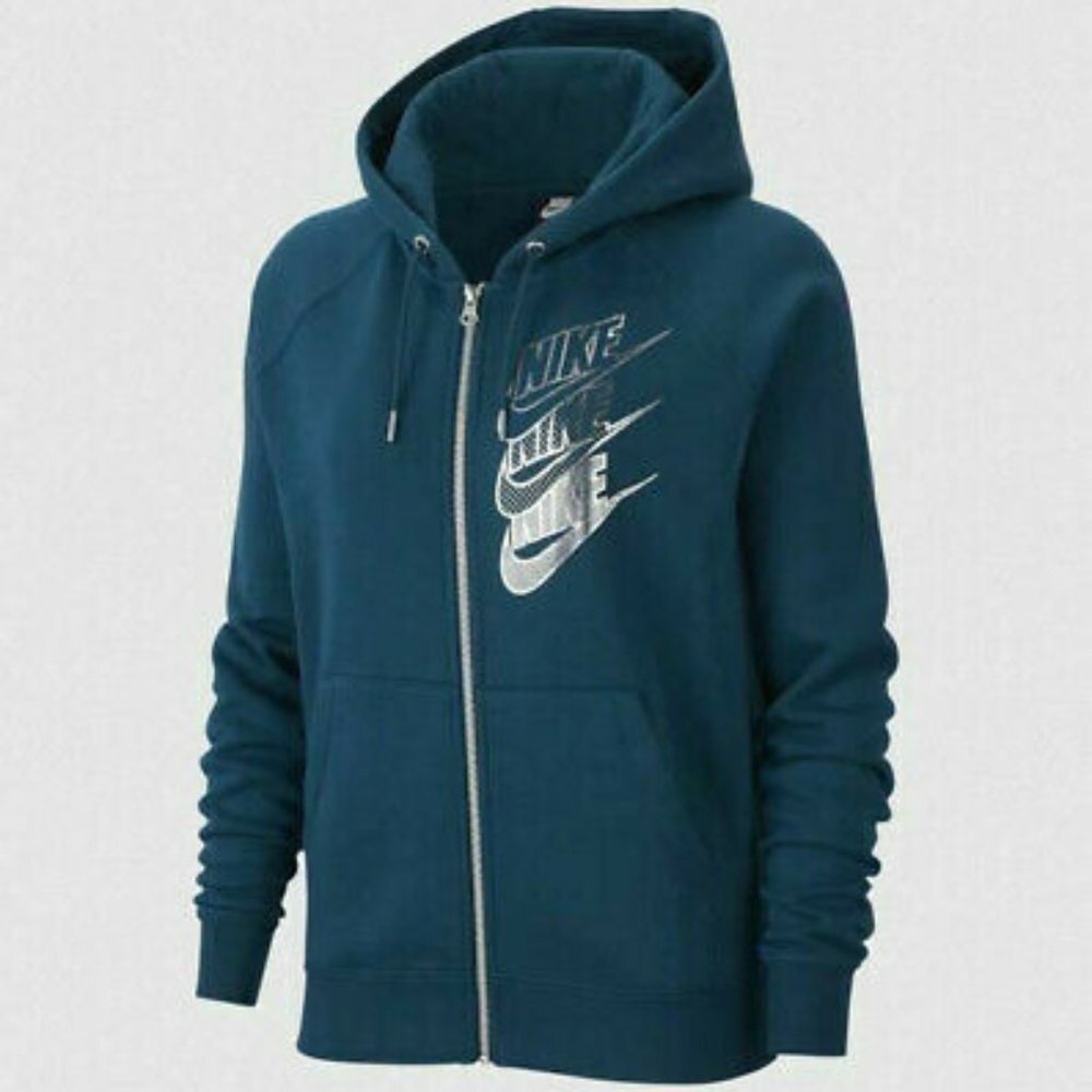 Nike Sportswear Shine Metallic Logo Zip Hoodies - Picture 2 of 3